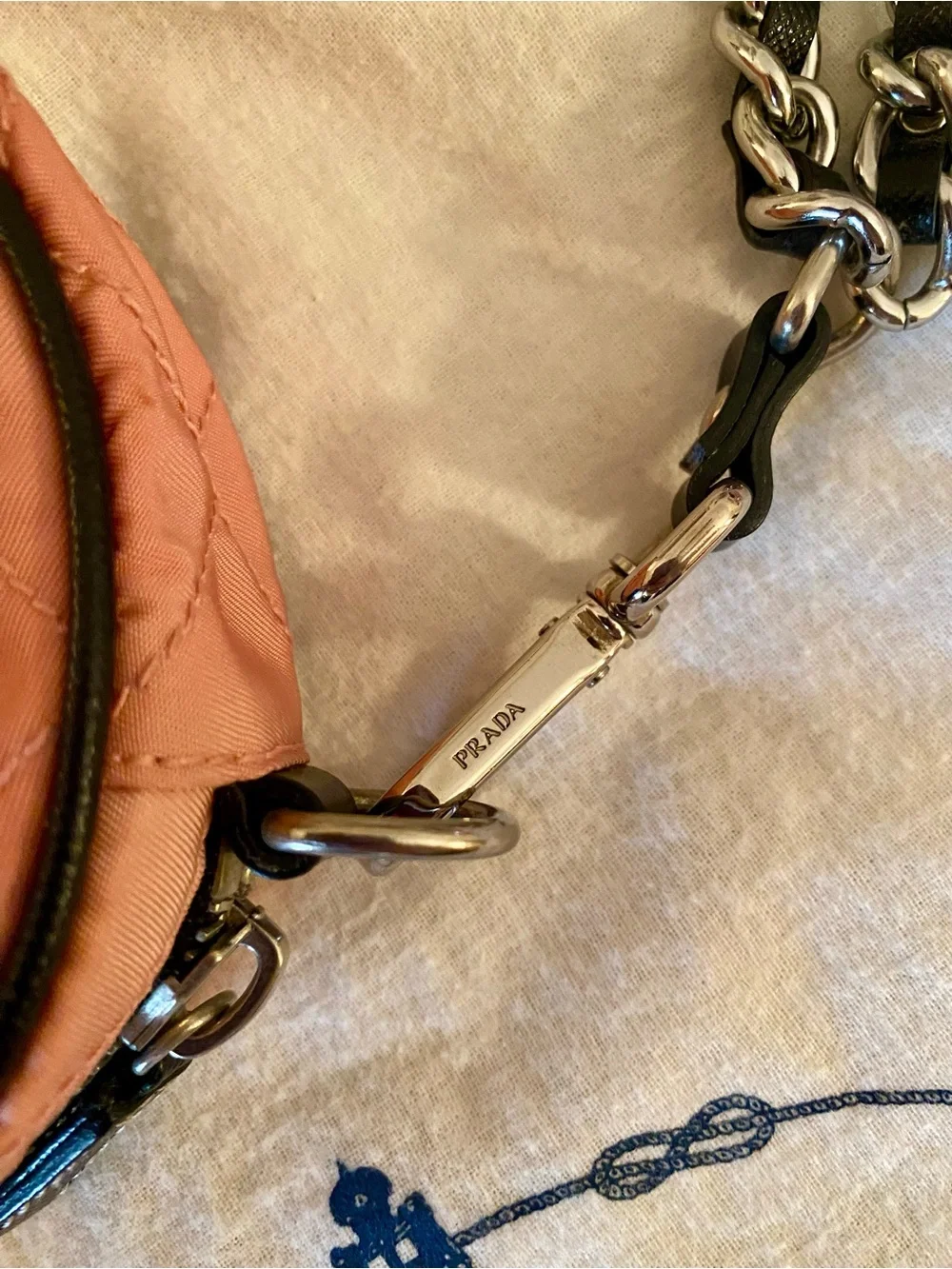 PRADA MINI CIRCLE QUILTED BAG/WRISTLET